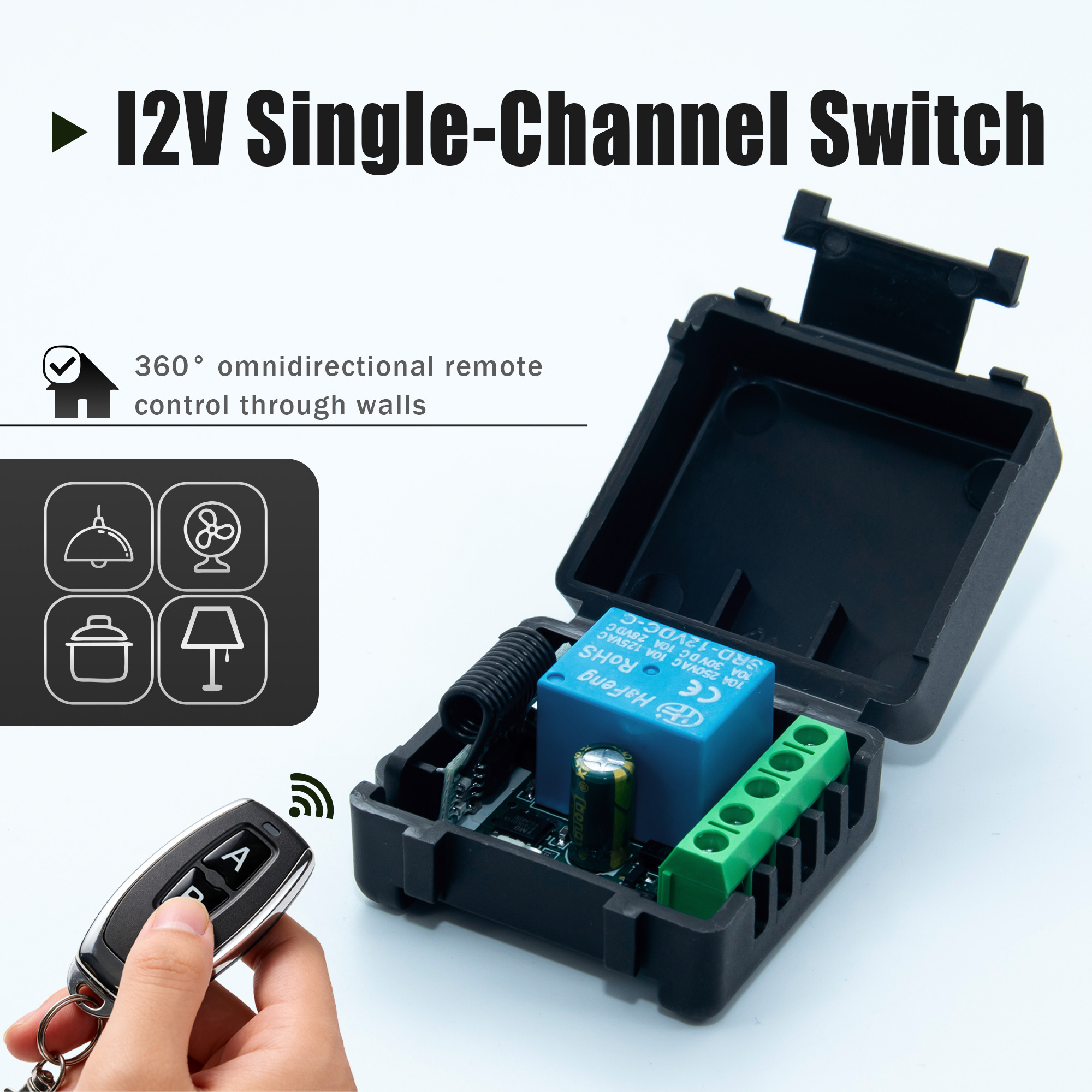 Rf 433Mhz Module - DC 12V 433MHz draadloze afstandsbedieningsschakelaar 1CH