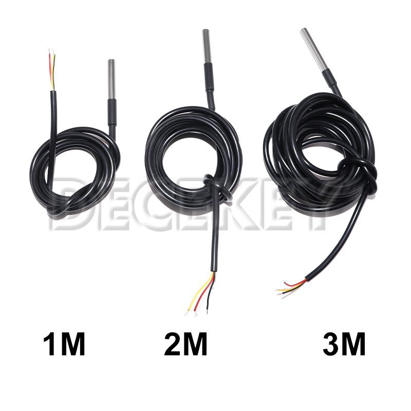 Ds18B20 Temperature Sensor - Roestvrij staal waterdicht DS18b20 1/2/3M draad
