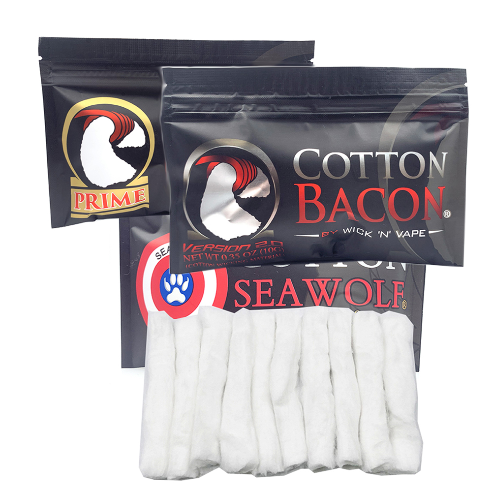 Diy Vape Electronics - 2Pack Katoen Bacon Prime Zilver Goud