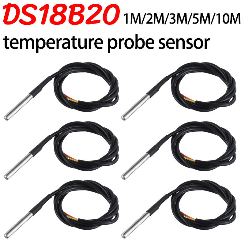 Ds18B20 Temperature Sensor - DS18B20 roestvrijstalen pakket 1 meter /
