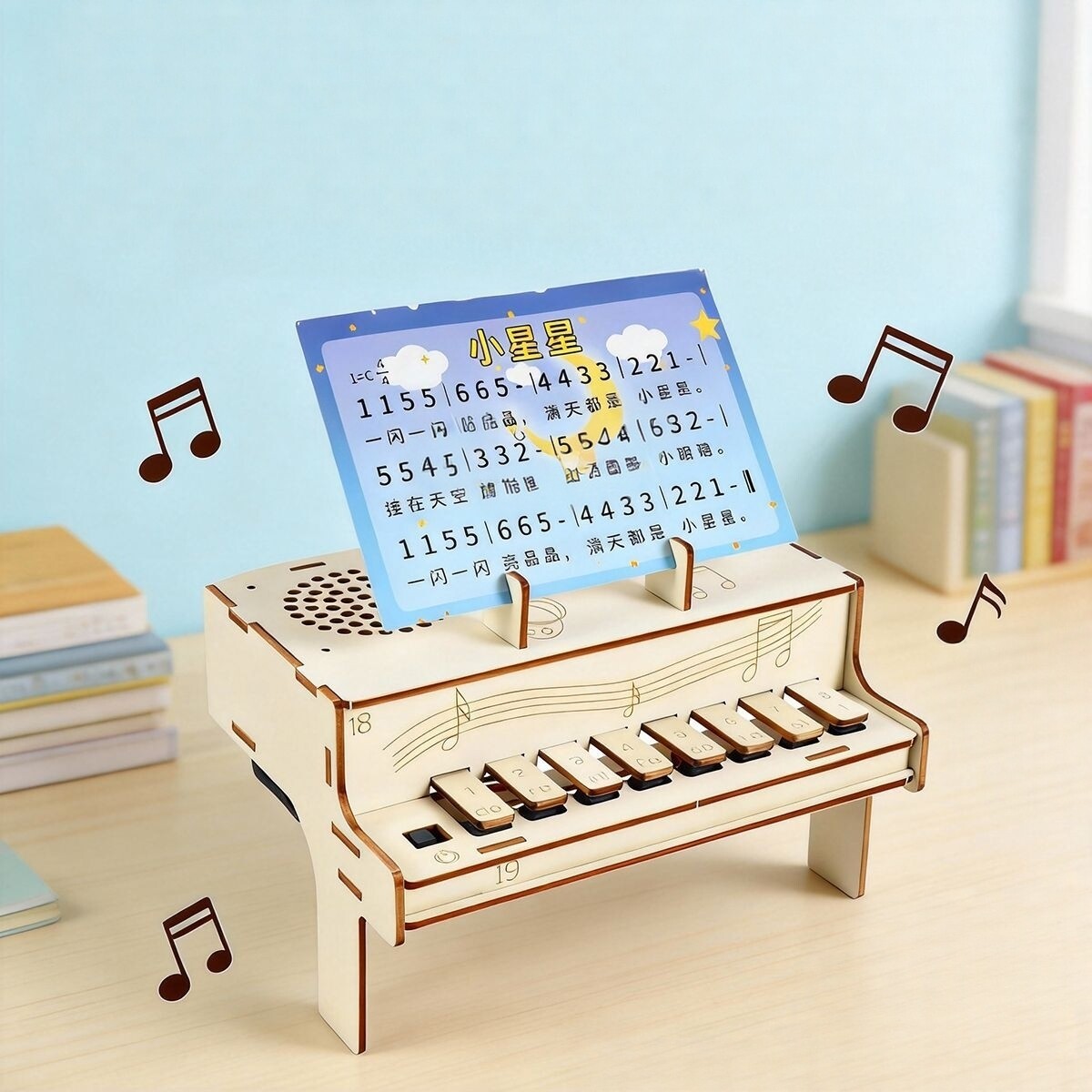 Diy Home Electronics - DIY houten elektronische pianomodel STEM-montagekit Natuurkunde