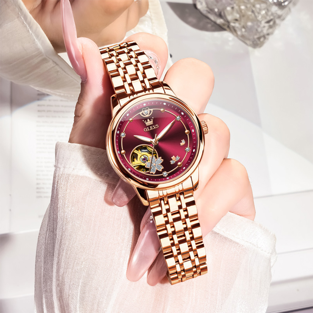 Rose goud wijnrood luxe casual - Push Button Tactile recensie en prijs