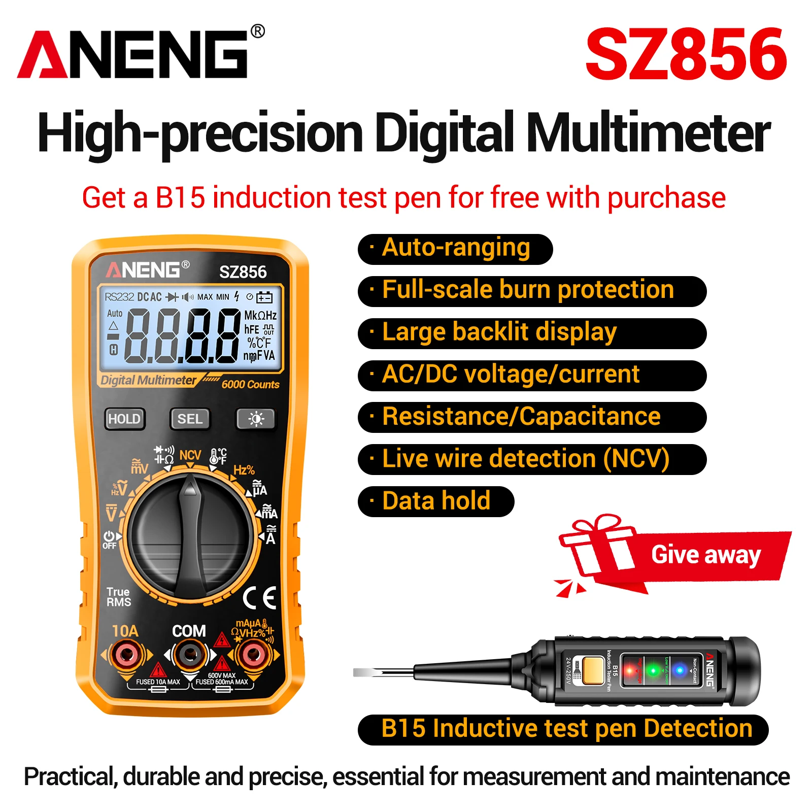 ANENG SZ856 intelligente multi - Diy Electronics Table recensie en prijs