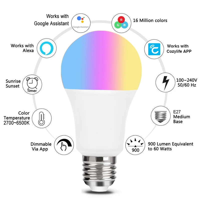 9W Wifi Homekit Lichtlamp E27  - Diy Home Electronics recensie en prijs