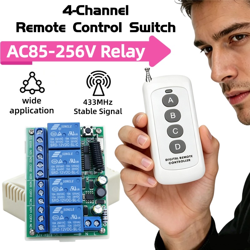 433 MHz AC 110V 220V 4-kanaals - Rf 433Mhz Module recensie en prijs