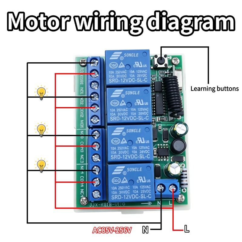 433 MHz AC 110V 220V 4-kanaals - Rf 433Mhz Module recensie en prijs