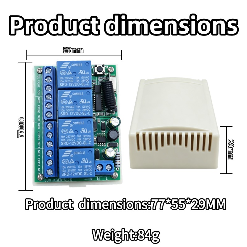 433 MHz AC 110V 220V 4-kanaals - Rf 433Mhz Module recensie en prijs