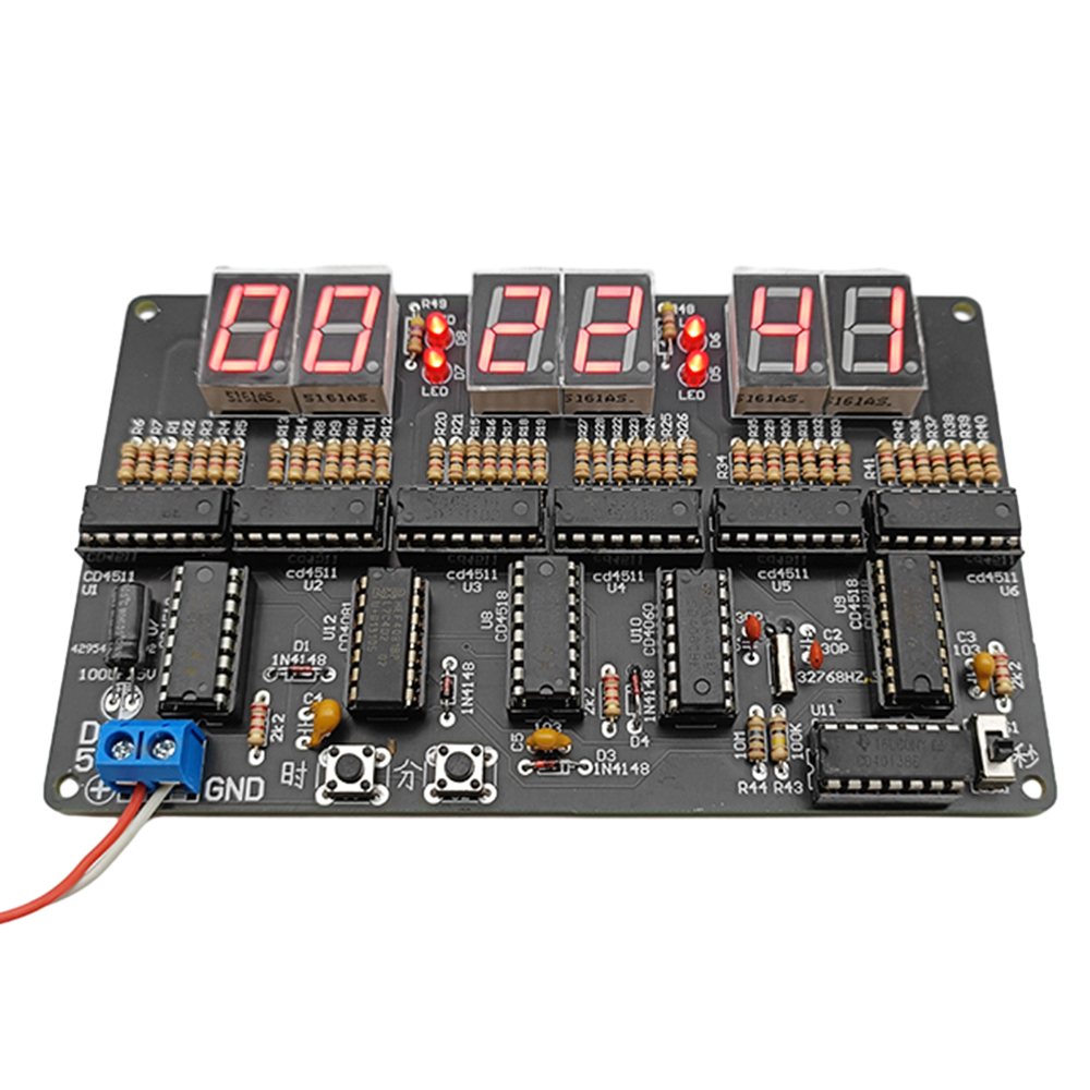 24-uurs digitale circuitklokki - Electronics Diy Pcb Design Projects recensie en prijs