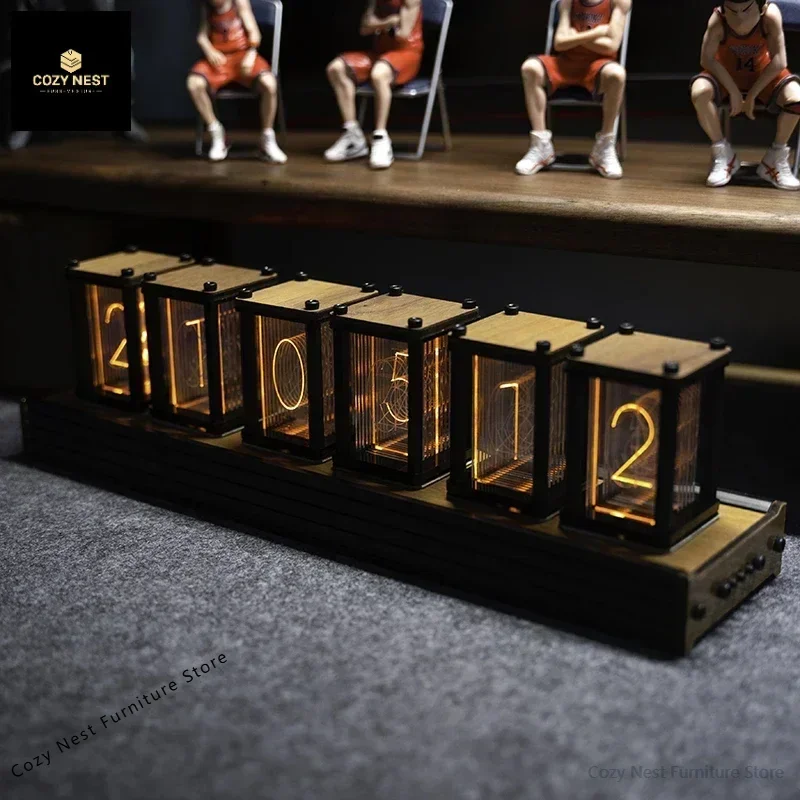 Luxe Nixie Glow Tube Klok Hout - Diy Electronics Table recensie en prijs